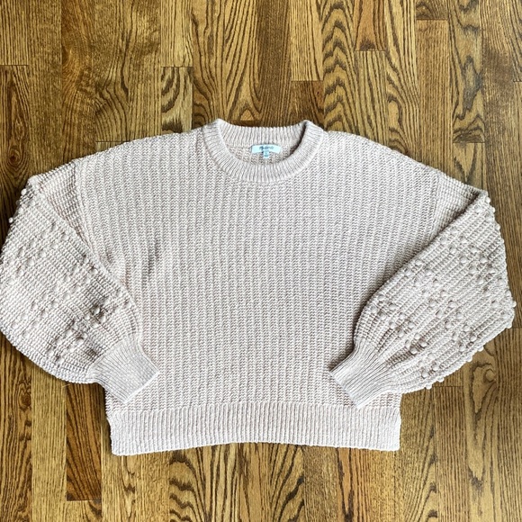 Light pink Madewell Bobble pullover sweater, size L. Excellent, barely worn cond - Picture 1 of 10